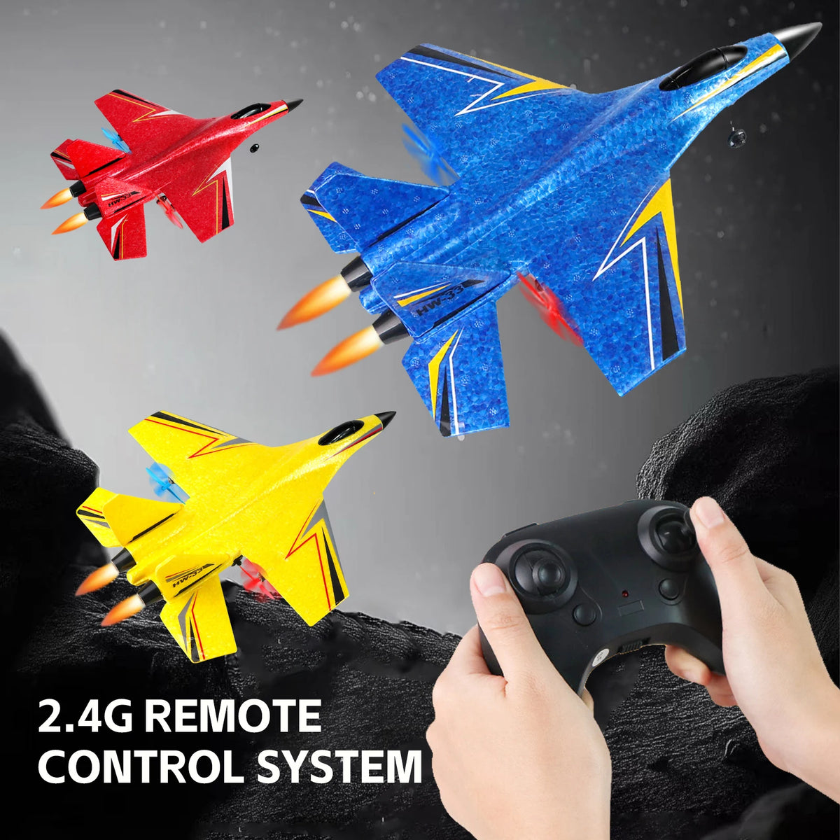 HW33 RC Fighter Jet Toy Fixed-Wing With 6-Axis Gyroscope