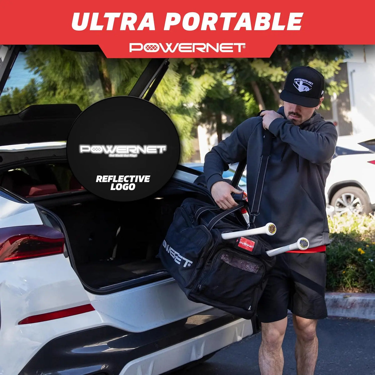 Duffle Bag For Baseball And Softball Gear With Bat Sleeves