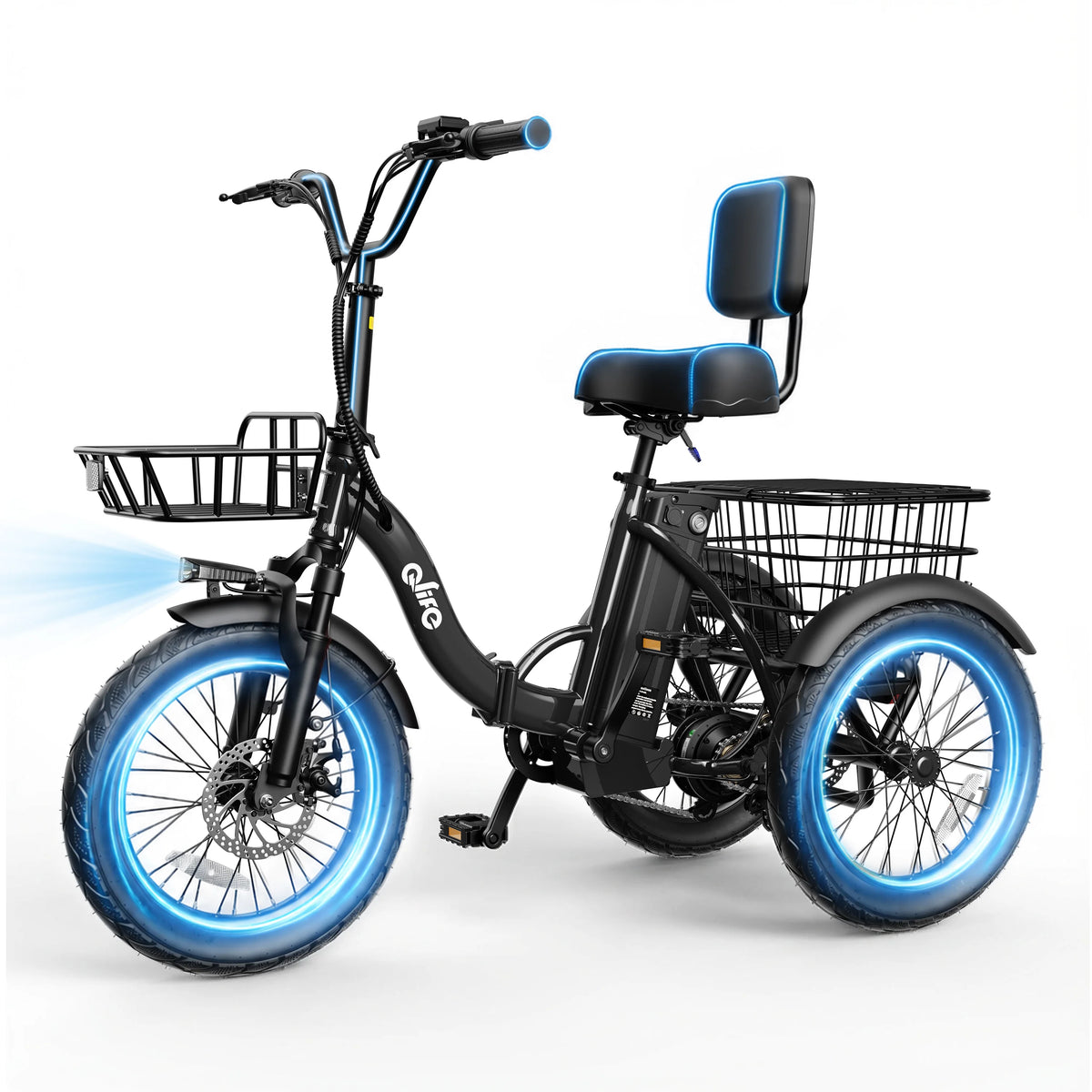 Qlife Triker 2.0 Folding Electric Trike With 1200W Motor