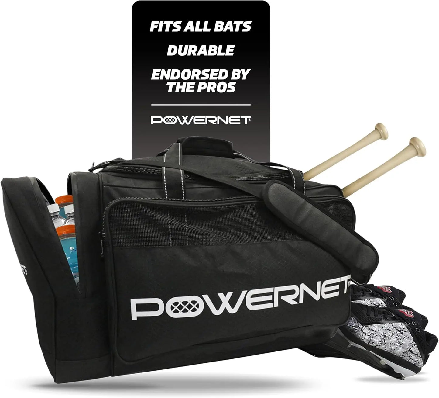 Duffle Bag For Baseball And Softball Gear With Bat Sleeves