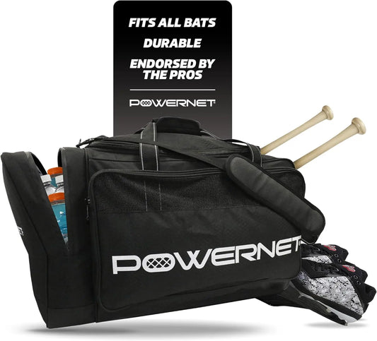 Duffle Bag For Baseball And Softball Gear With Bat Sleeves