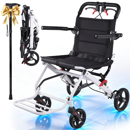CvitalelPersd Lightweight Foldable Wheelchair for Adults and Seniors