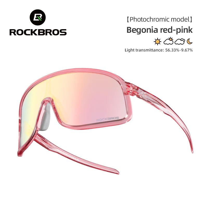 ROCKBROS Cycling Sunglasses UV400 Photochromic Polarized Unisex Sports Eyewear