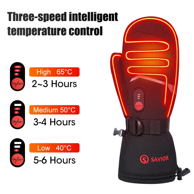 Savior Heat Heated Mittens For Men And Women Battery Gloves