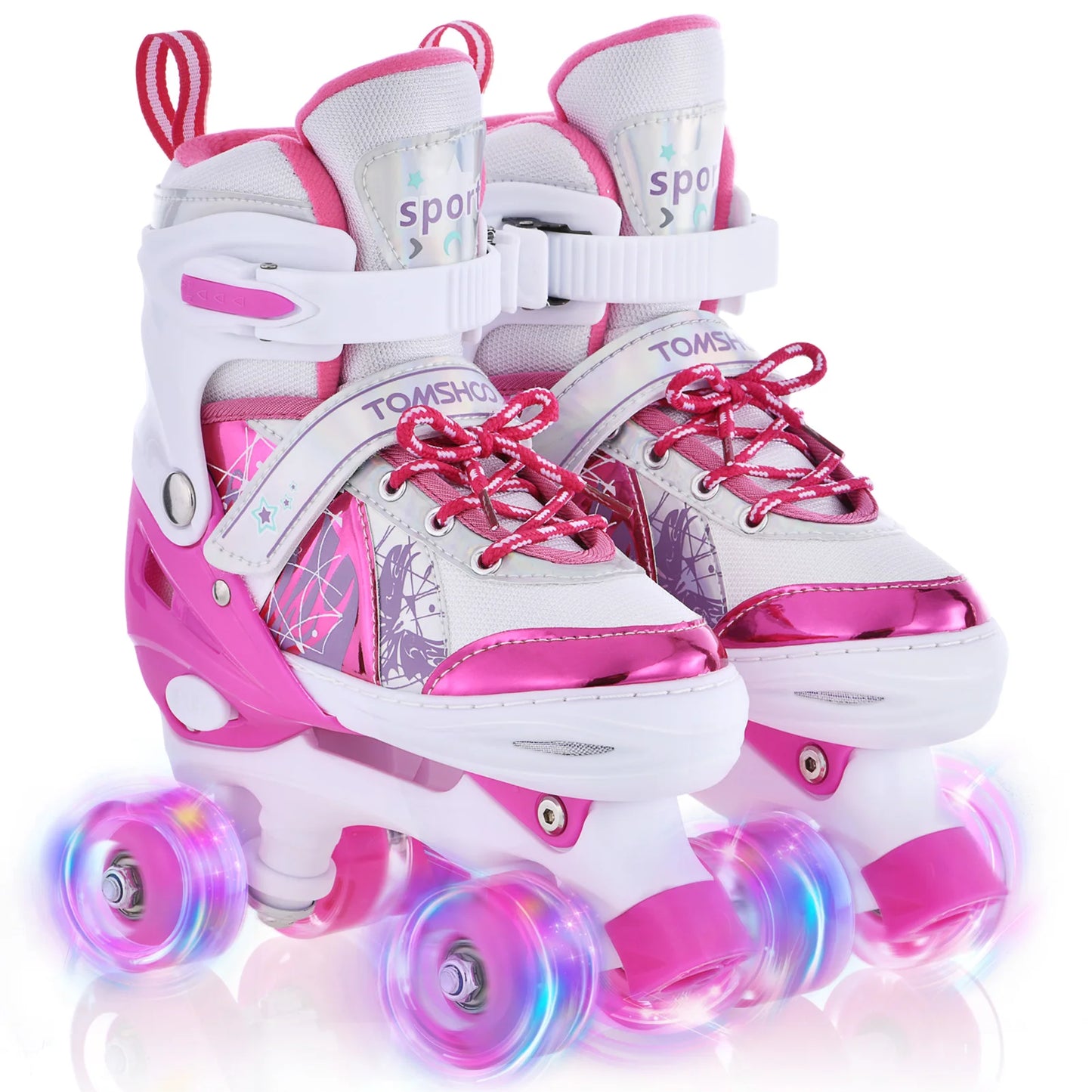 Adjustable Luminous Roller Skates for Kids Girls Boys