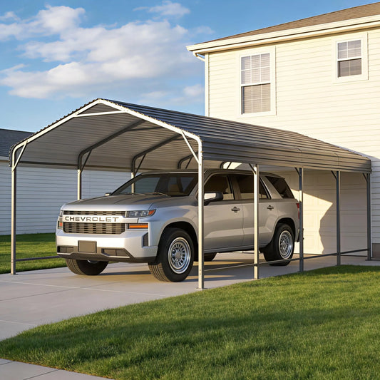 VIWAT Heavy Duty Metal Carport For Patio Or Garden
