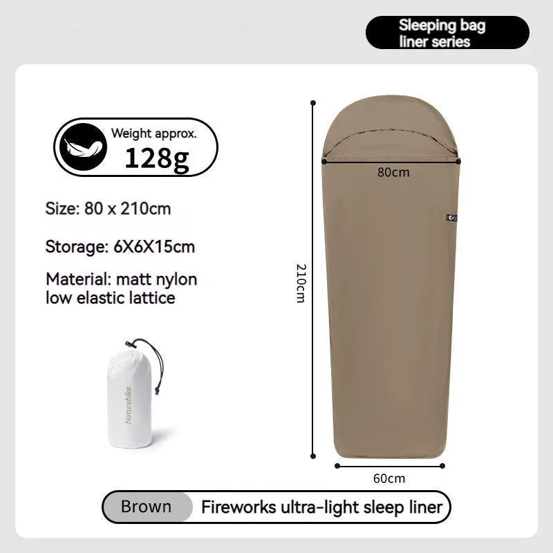 Ultralight Sleeping Bag Liner 128g For Camping And Travel