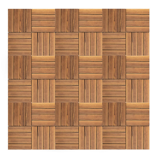 Wood Plastic Composite Interlocking Deck Tiles for Outdoor Patios