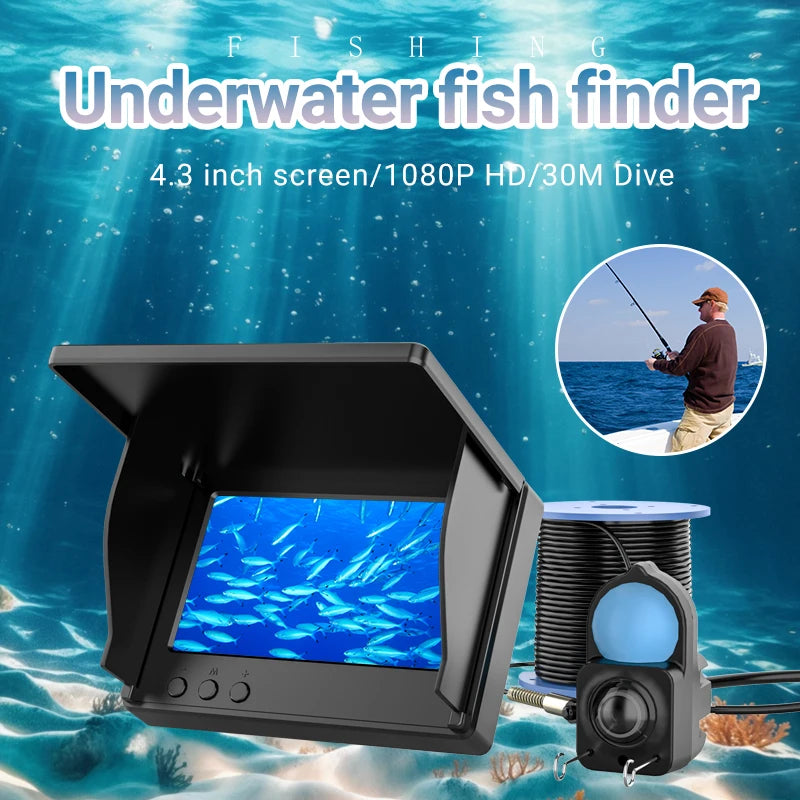 IP68 Underwater Fishing Camera With Monitor Portable Night Vision Depth