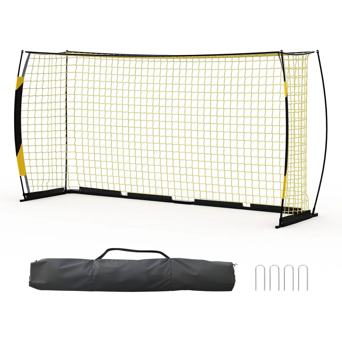 HiMISS Portable Soccer Goal With Foldable Metal Frame And Bag