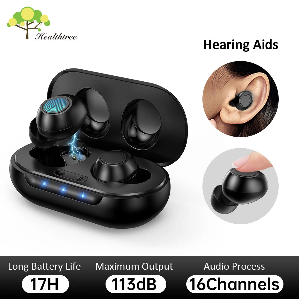 HealthTree Mini Digital Rechargeable Hearing Aid With 16 Channel Processing