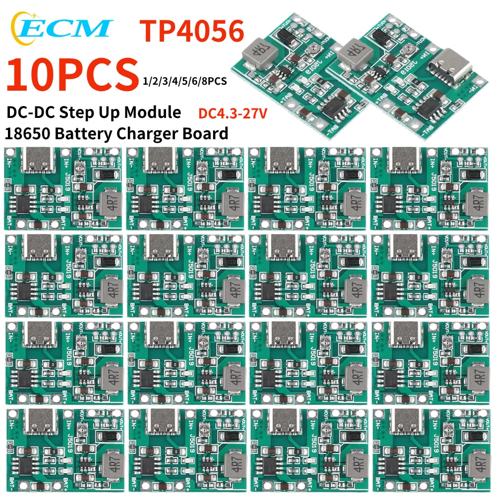 TP4056 Lithium Battery Charger Module DC Boost Type C