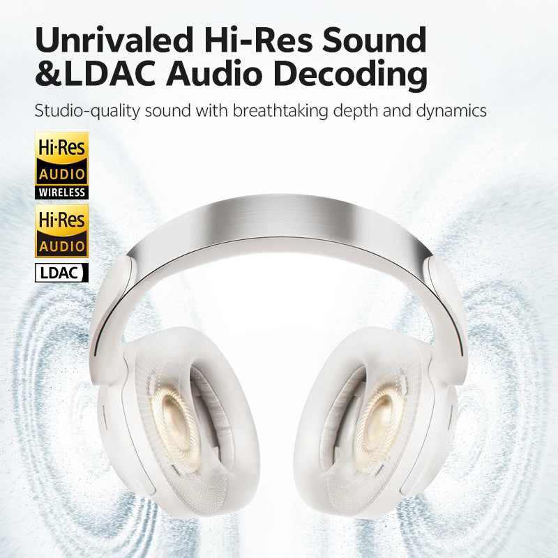 QCY H3S Over Ear ANC Bluetooth Headphones LDAC Spatial Sound