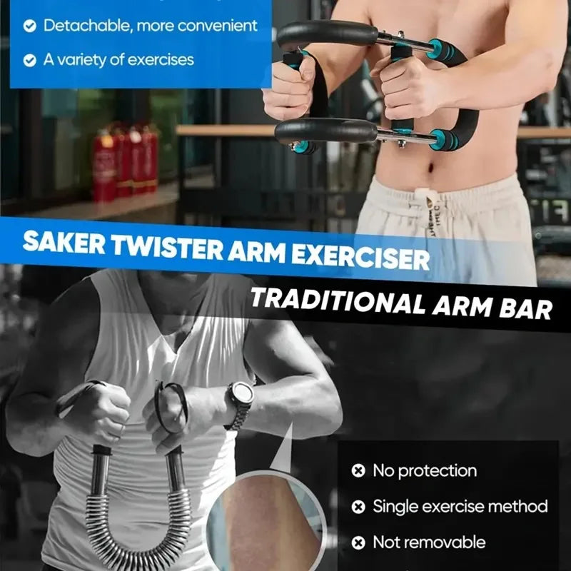 U Shape Arm Gripper And Twister Power Bar Home Workout