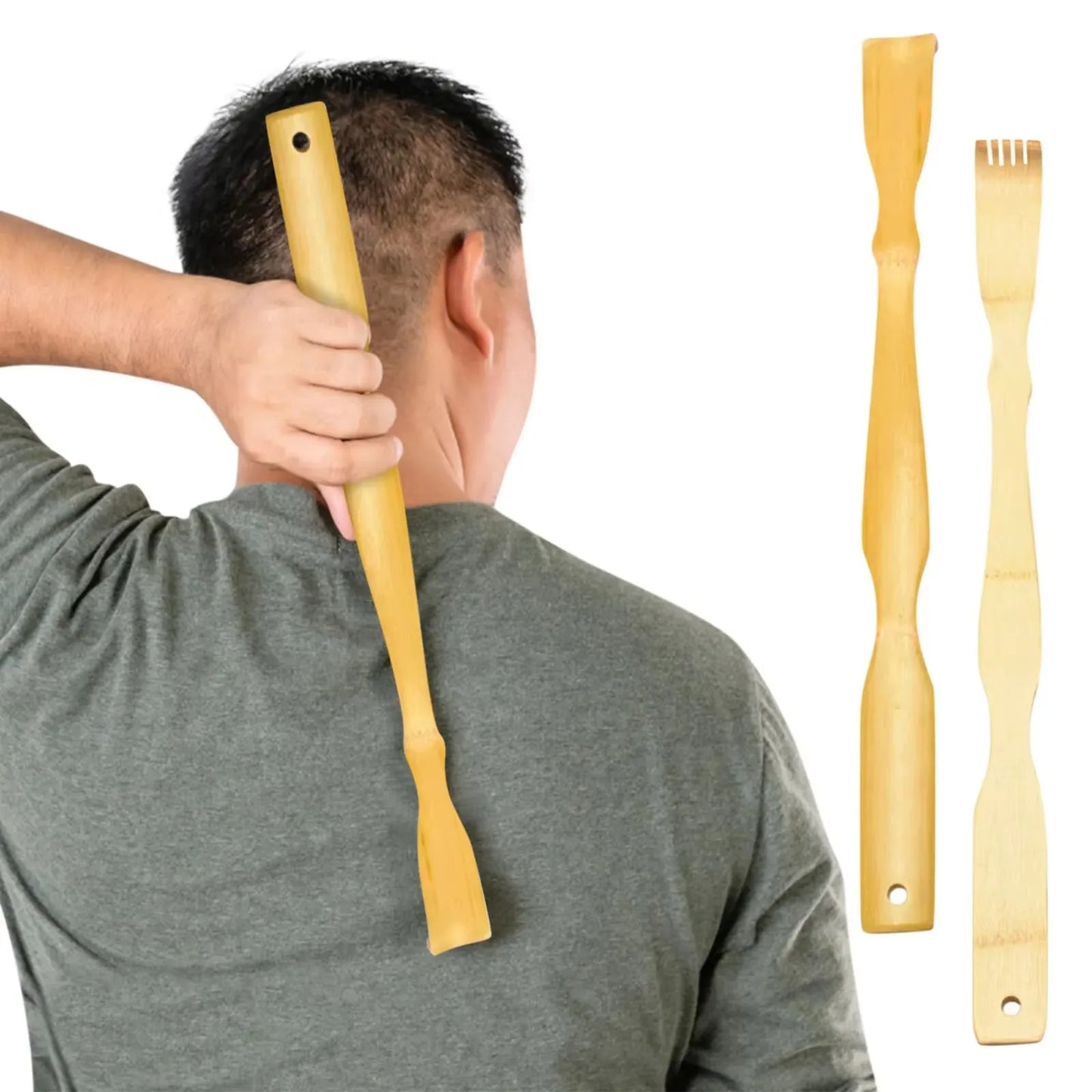 Bamboo Back Scratcher Massager Stick For Full Body Relaxation