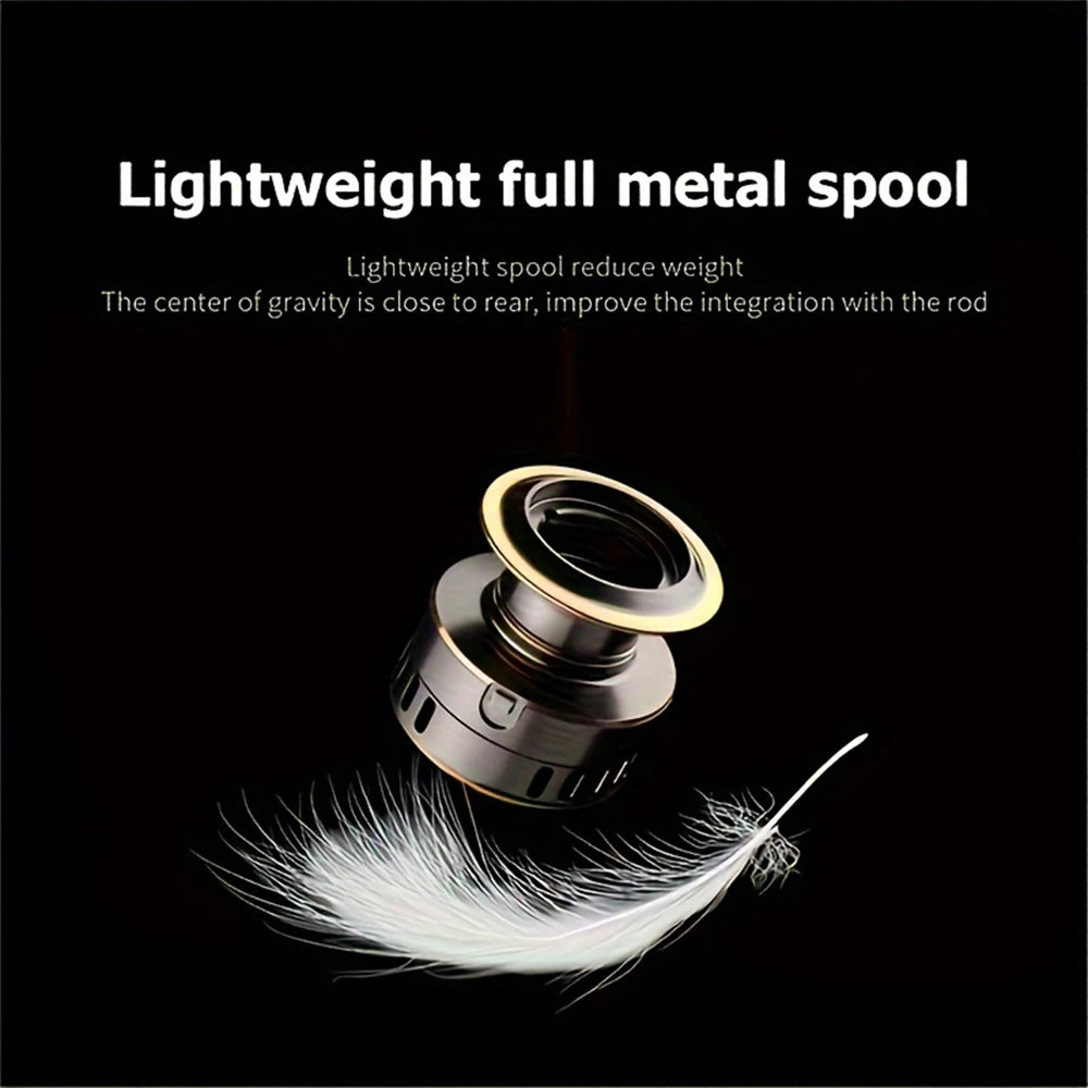Professional Metal Spool Spinning Reel 5.2 Gear Freshwater Saltwater Fishing
