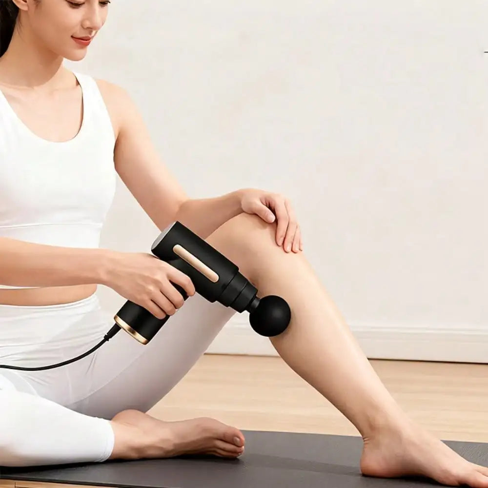 Portable Massage Gun With USB Rechargeable Battery And 4 Interchangeable Heads