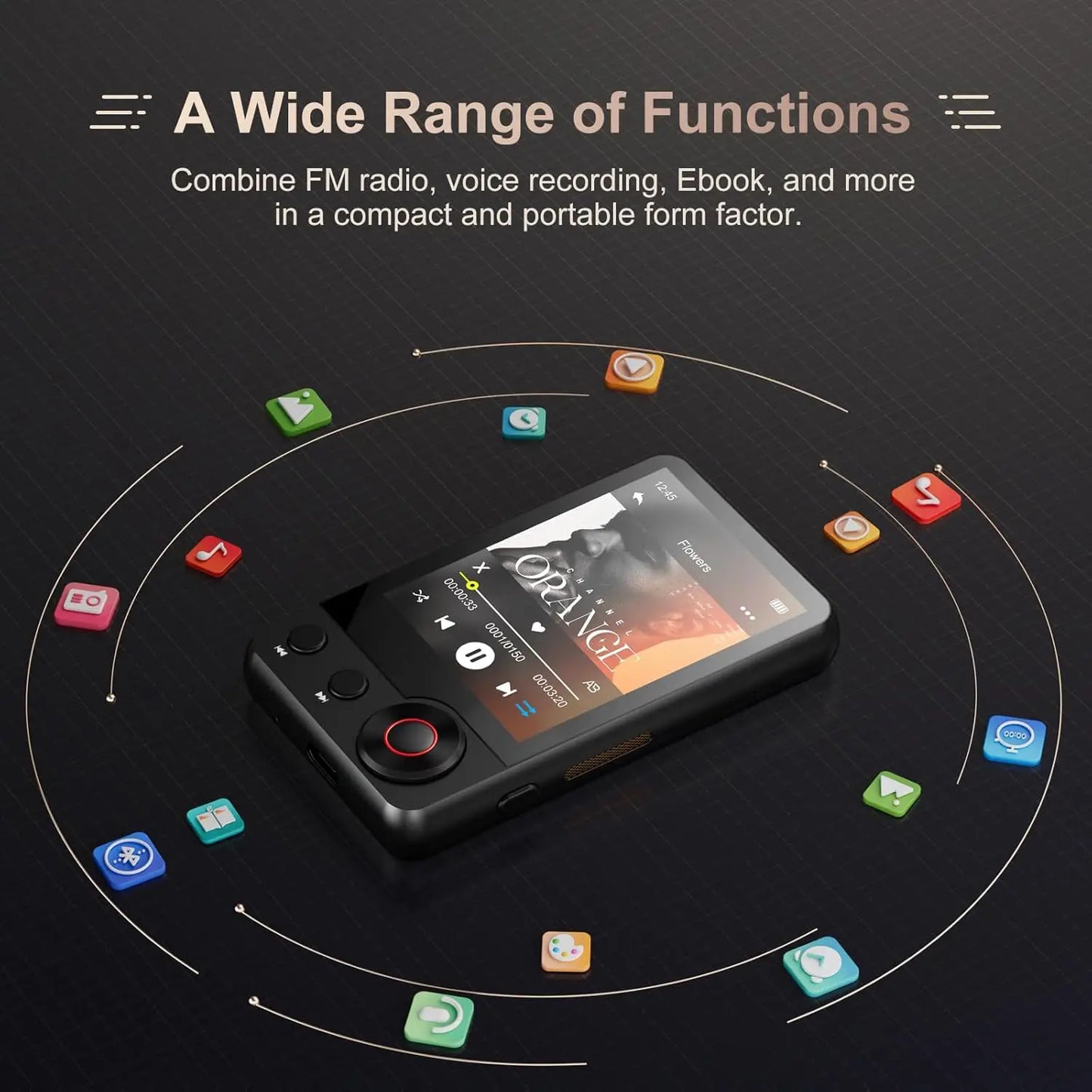 Mechen Bluetooth 5.3 MP3 Player Portable Touchscreen Speakers For Car