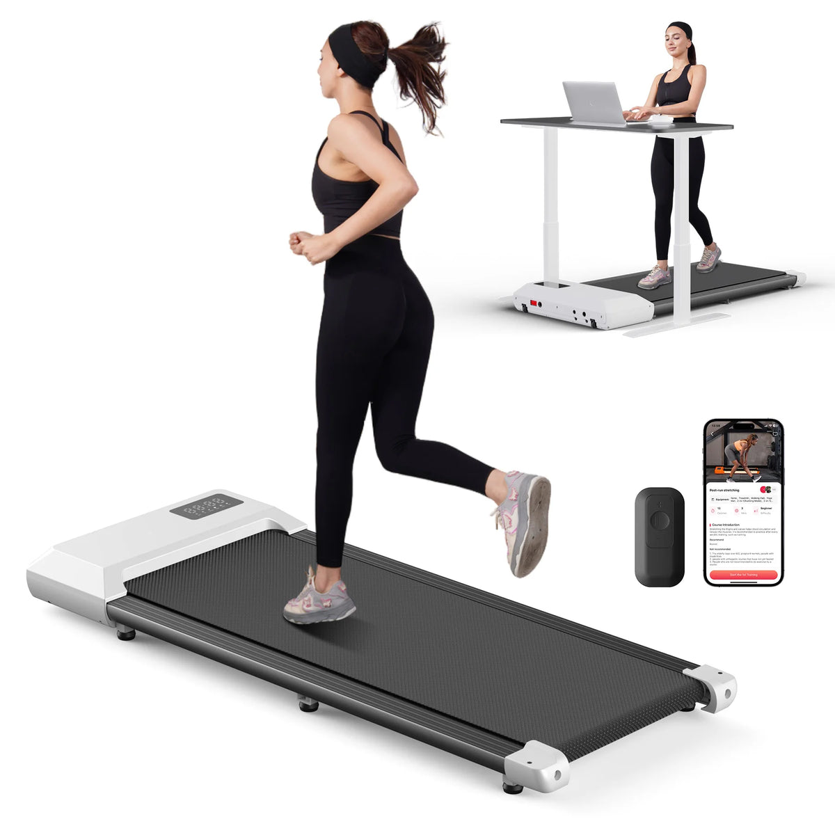Superun 2in1 Home Treadmill, 2.5HP, 300lb Capacity