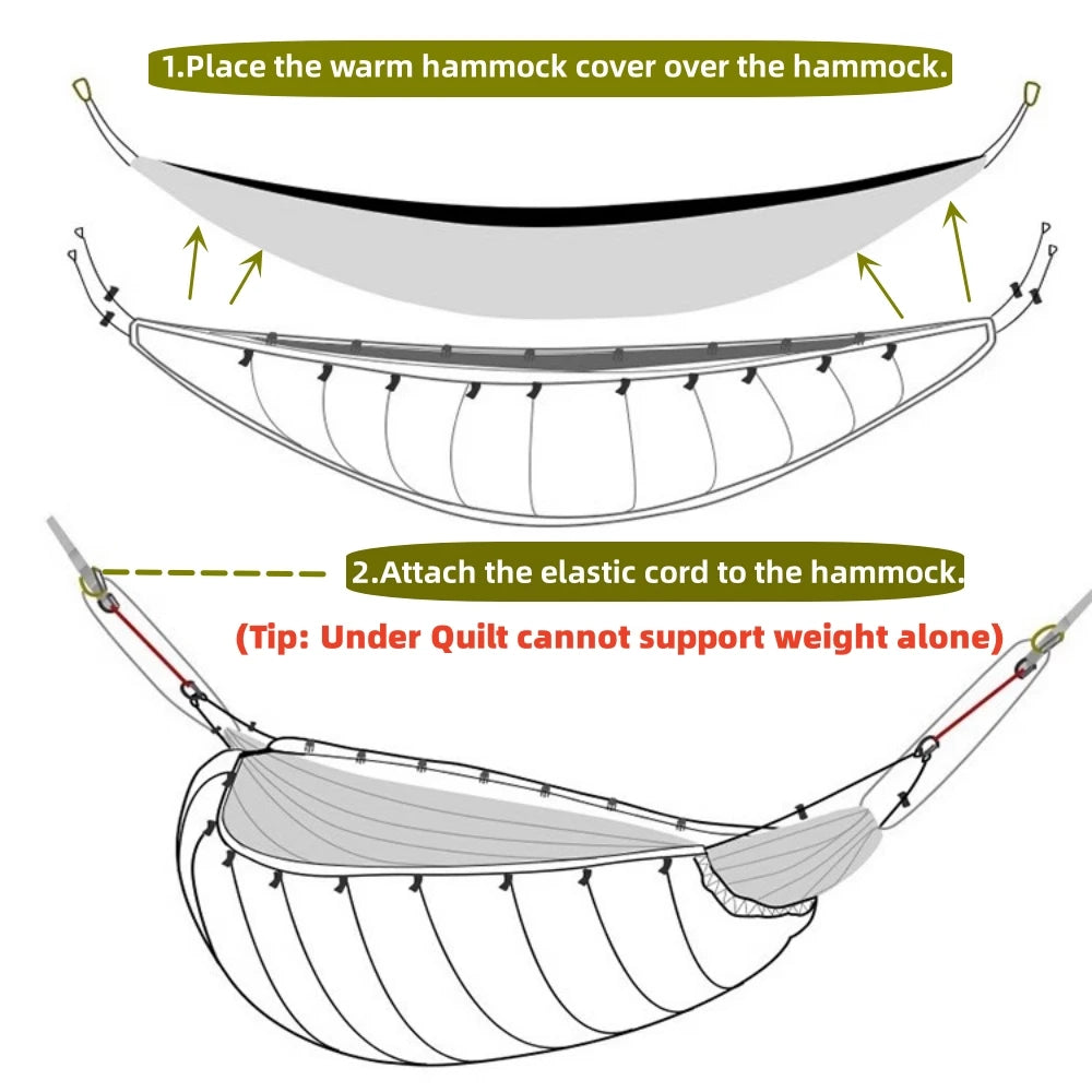Night Cat Single Insulated Hammock Underquilt Lightweight Sleeping Bag