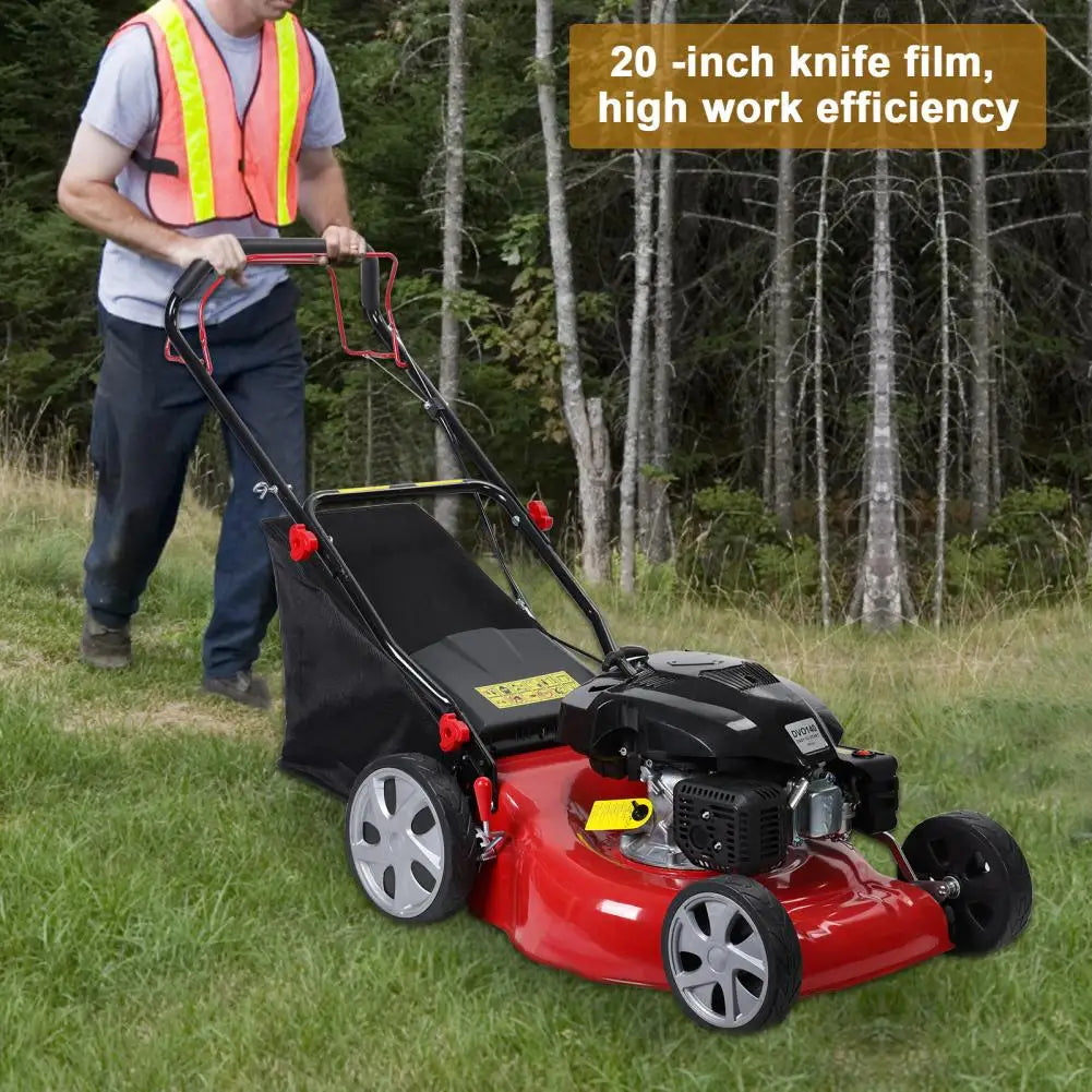 Self Propelled 141cc 4-Stroke Petrol Lawn Mower With Big Wheels