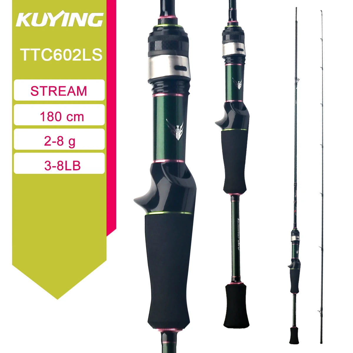 Kuying Teton Carbon Fishing Rod Casting Spinning Lure River Stream