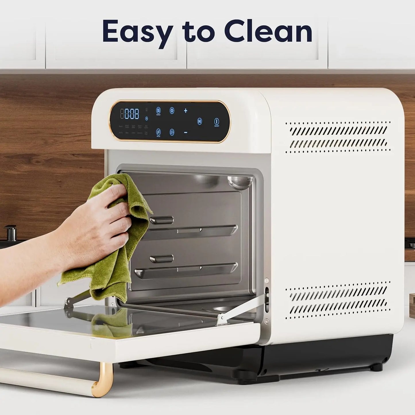 XMSJ 8-In-1 Air Fryer Steam Countertop Toaster Oven Kitchen Cooker