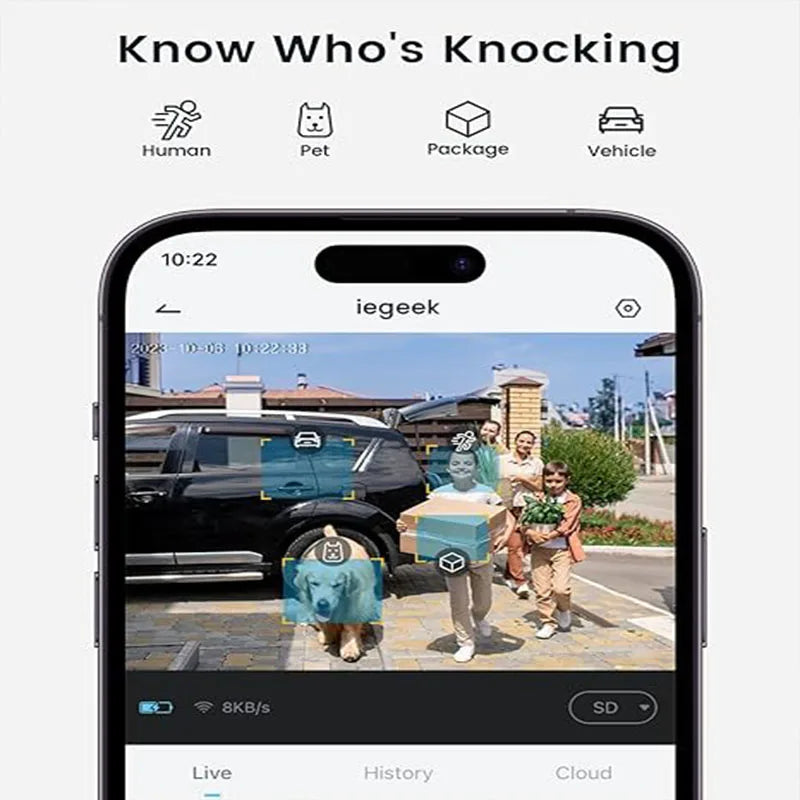 Iegeek 2K Wireless Video Doorbell With Chime And Ai Motion Detection
