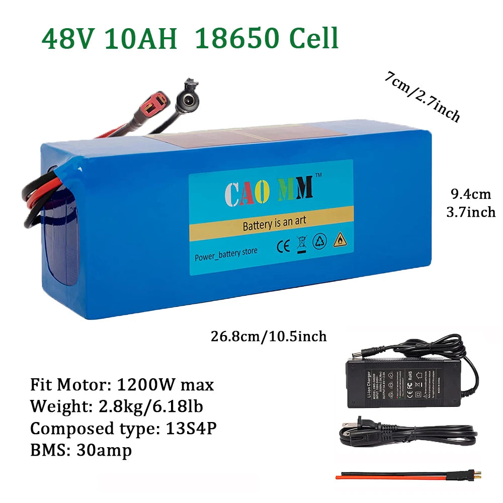 CAO MM 36V Ebike Battery 10 20Ah Powering 200 1200W