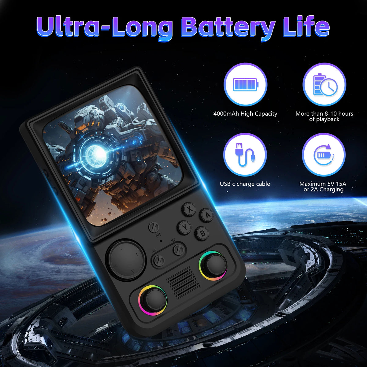AISLPC RG40 MAX Handheld Game Console Portable Wireless Gaming System