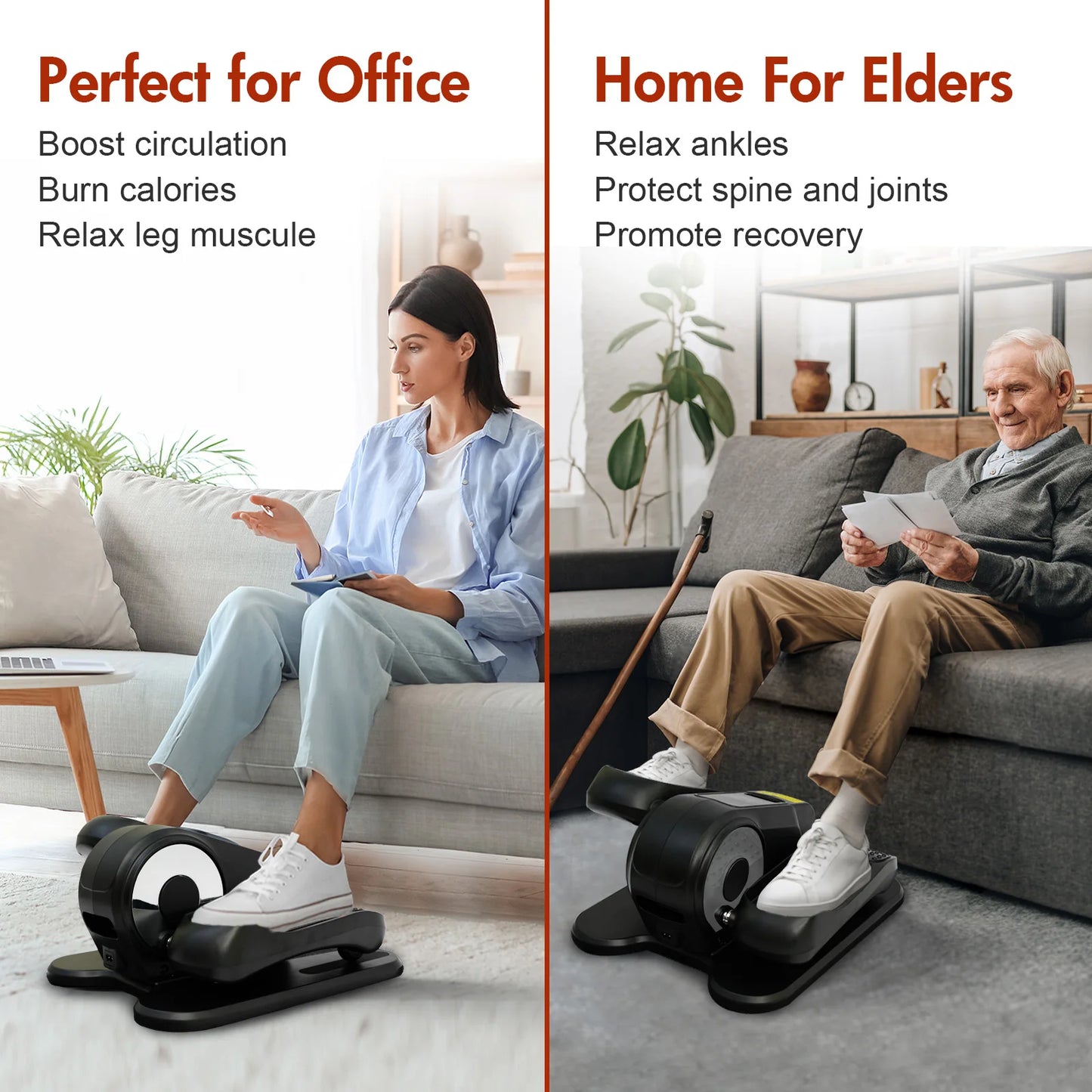 Gamewiu Under Desk Elliptical Mini Leg Exerciser With Remote