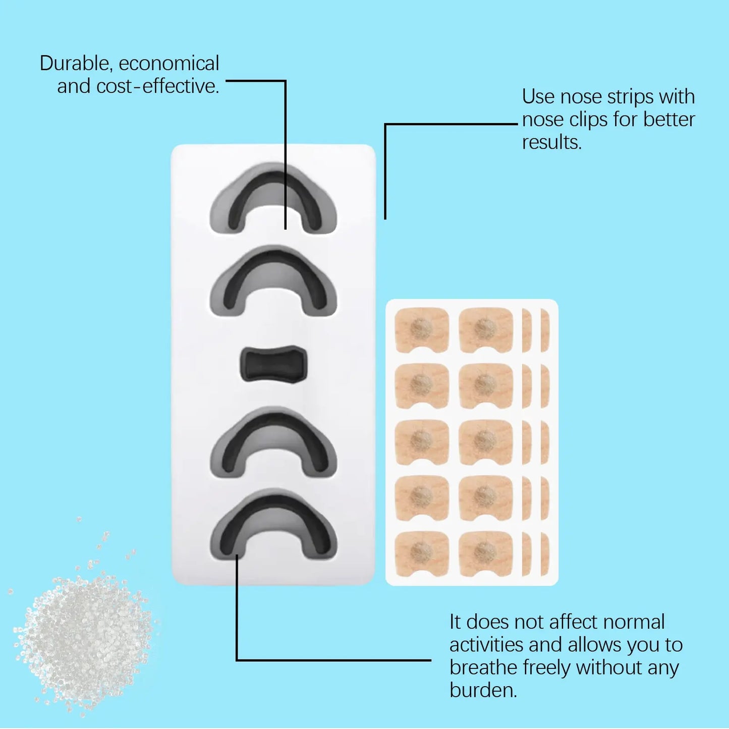 Nasal Breathing Strips Kit Anti Snoring Nose Vents For Sleep