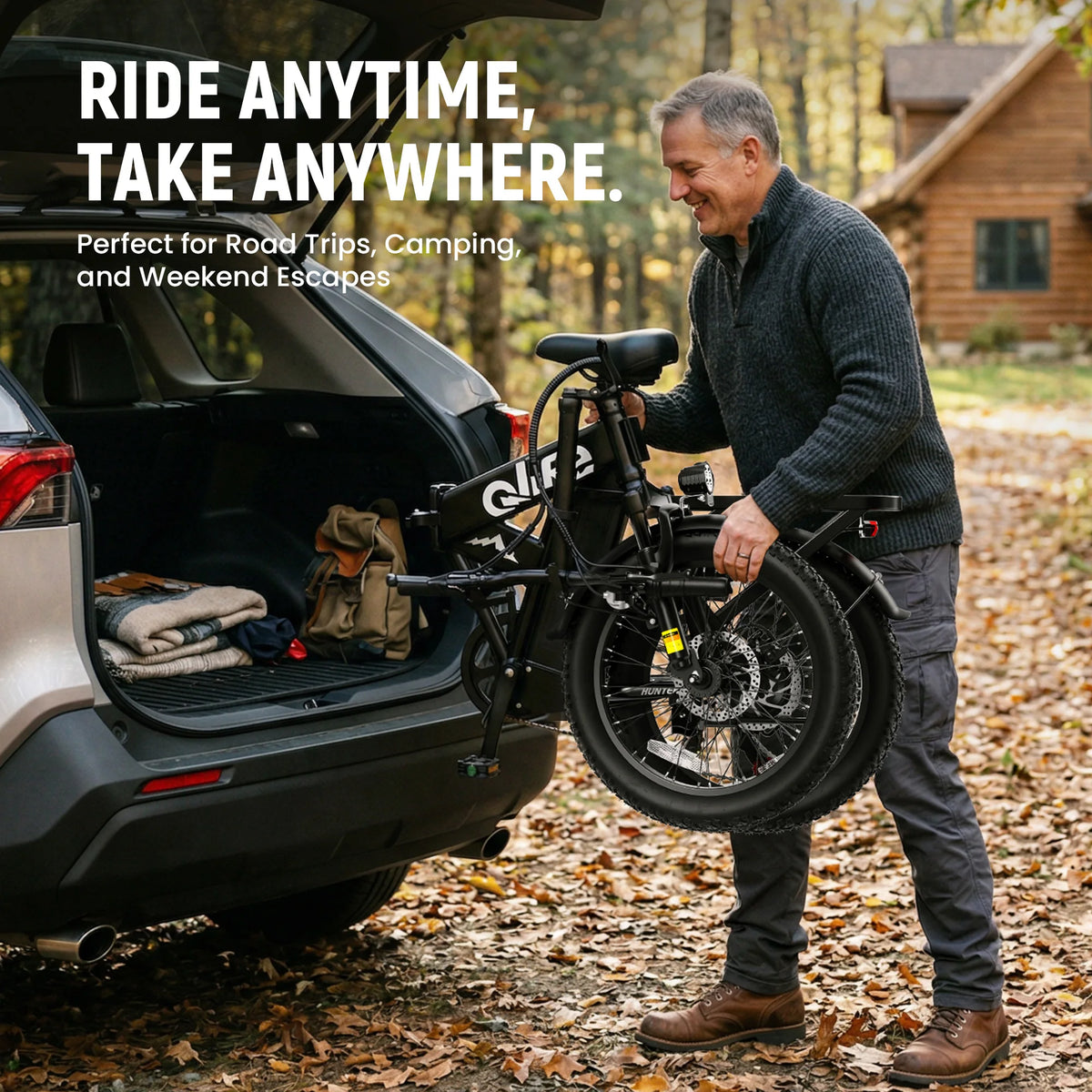 Qlife Hunter 1200W Fat Tire Foldable Electric Bike