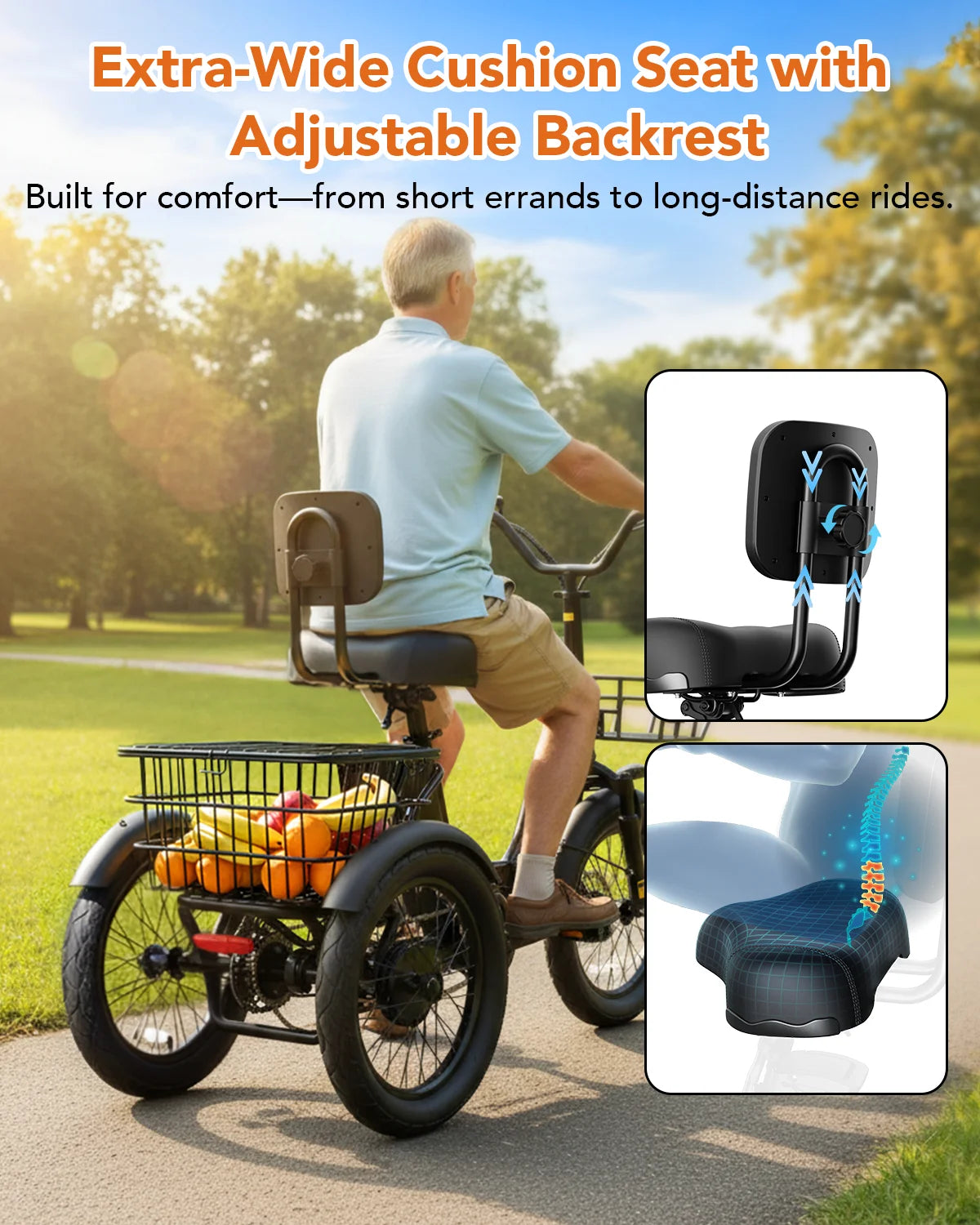 Qlife Triker 2.0 Folding Electric Trike With 1200W Motor