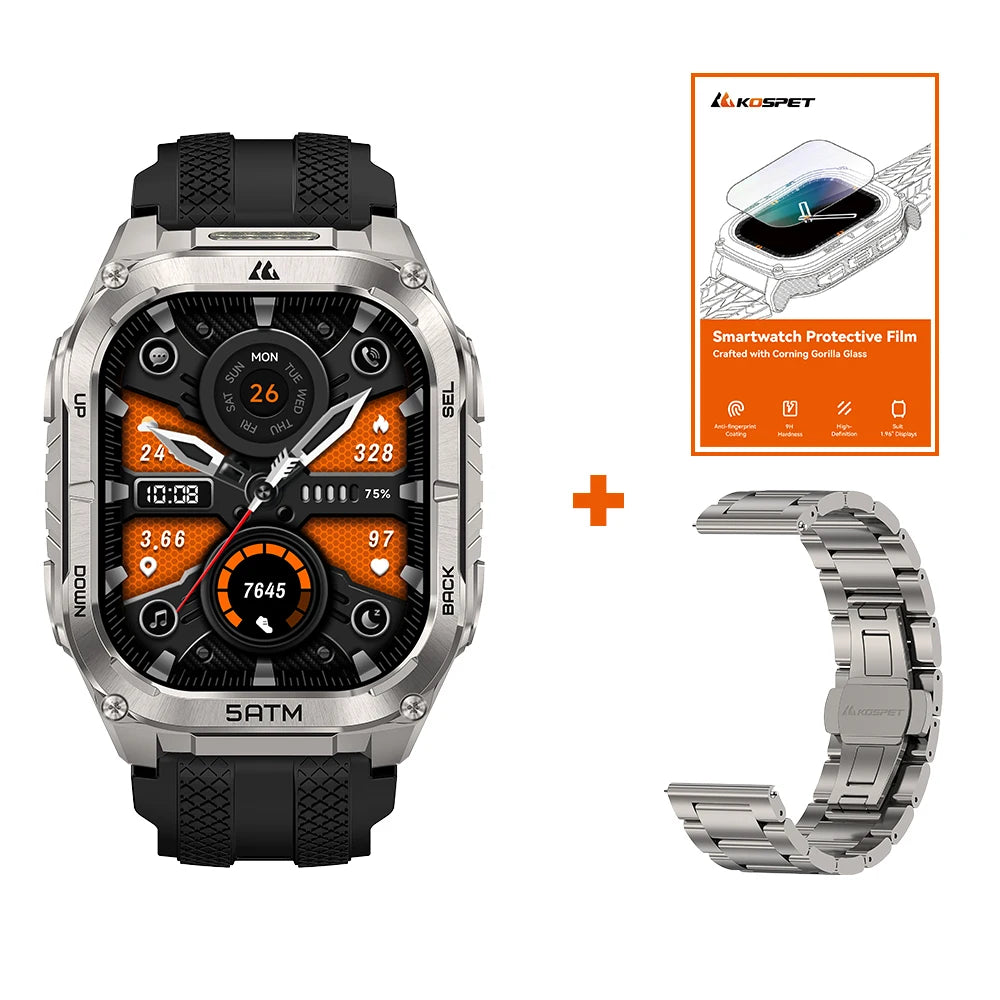 Kospe Tank M4C GPS Smartwatch For Men 5ATM Waterproof