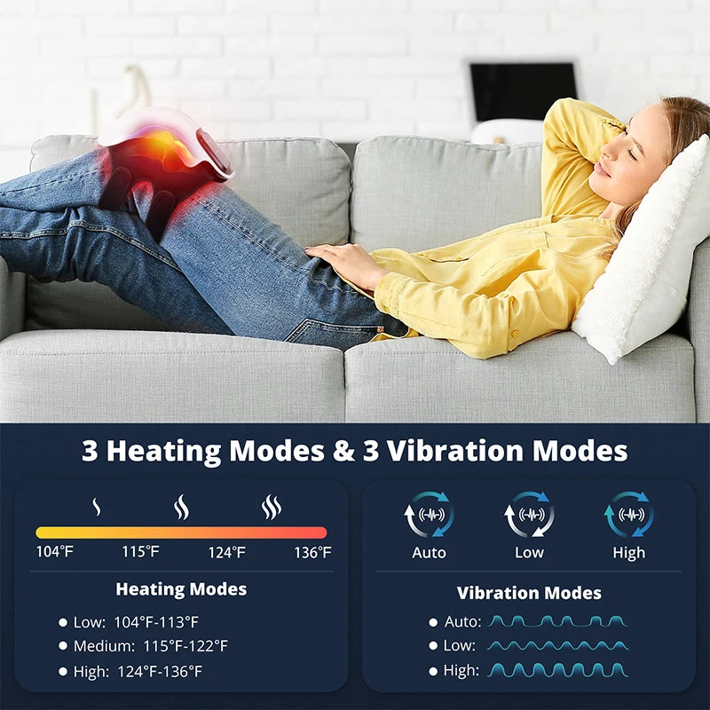 Medcursor Electric Heating Knee Massager Wireless Heated Knee Pad