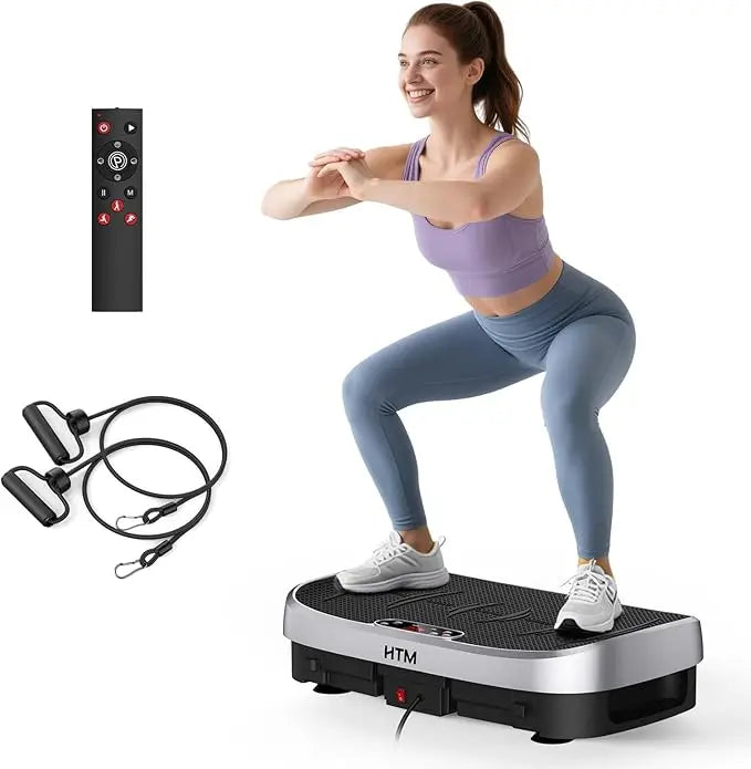 HTM Vibration Plate Exerciser For Whole Body Fat Burn Home Gym