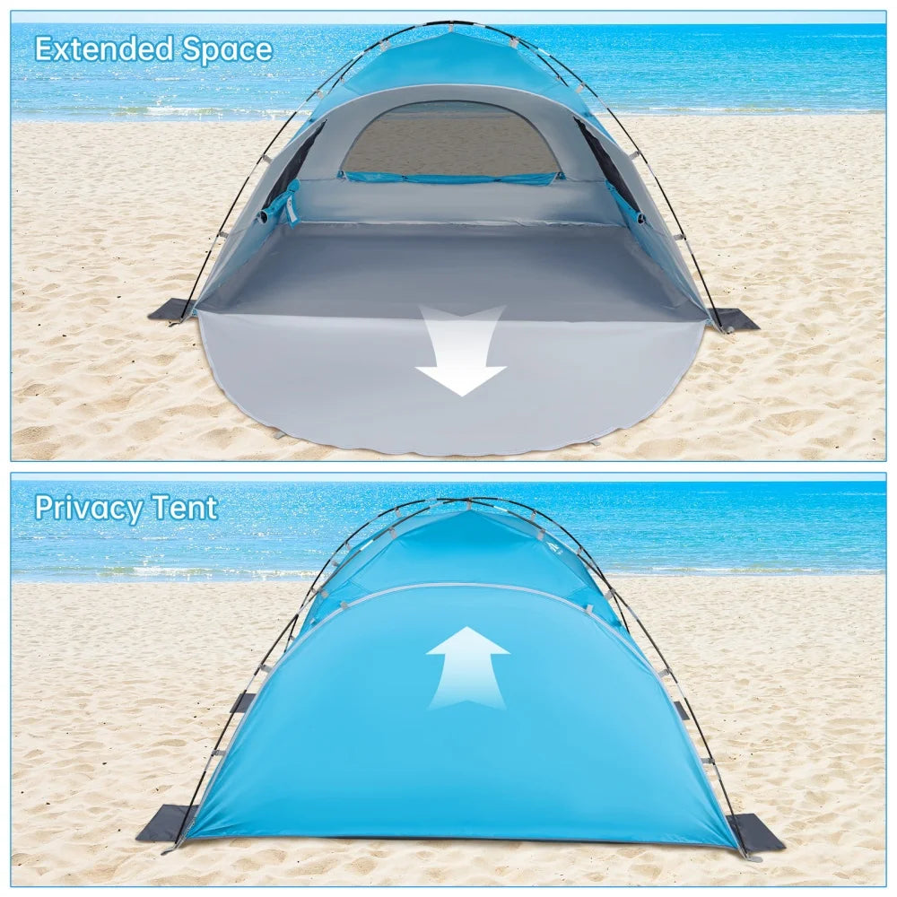 Night Cat Beach Tent Sunshade Shelter For Two To Four