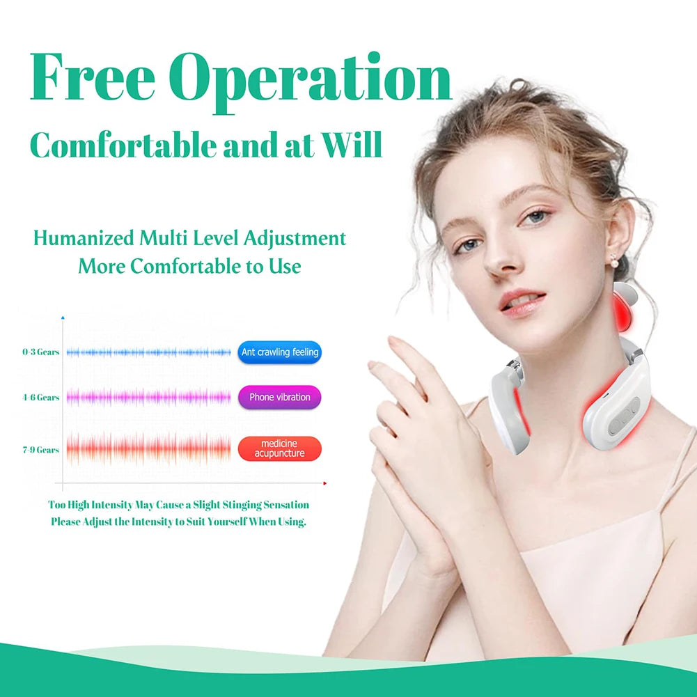 Portable 4 Head Back Massager USB Rechargeable Device