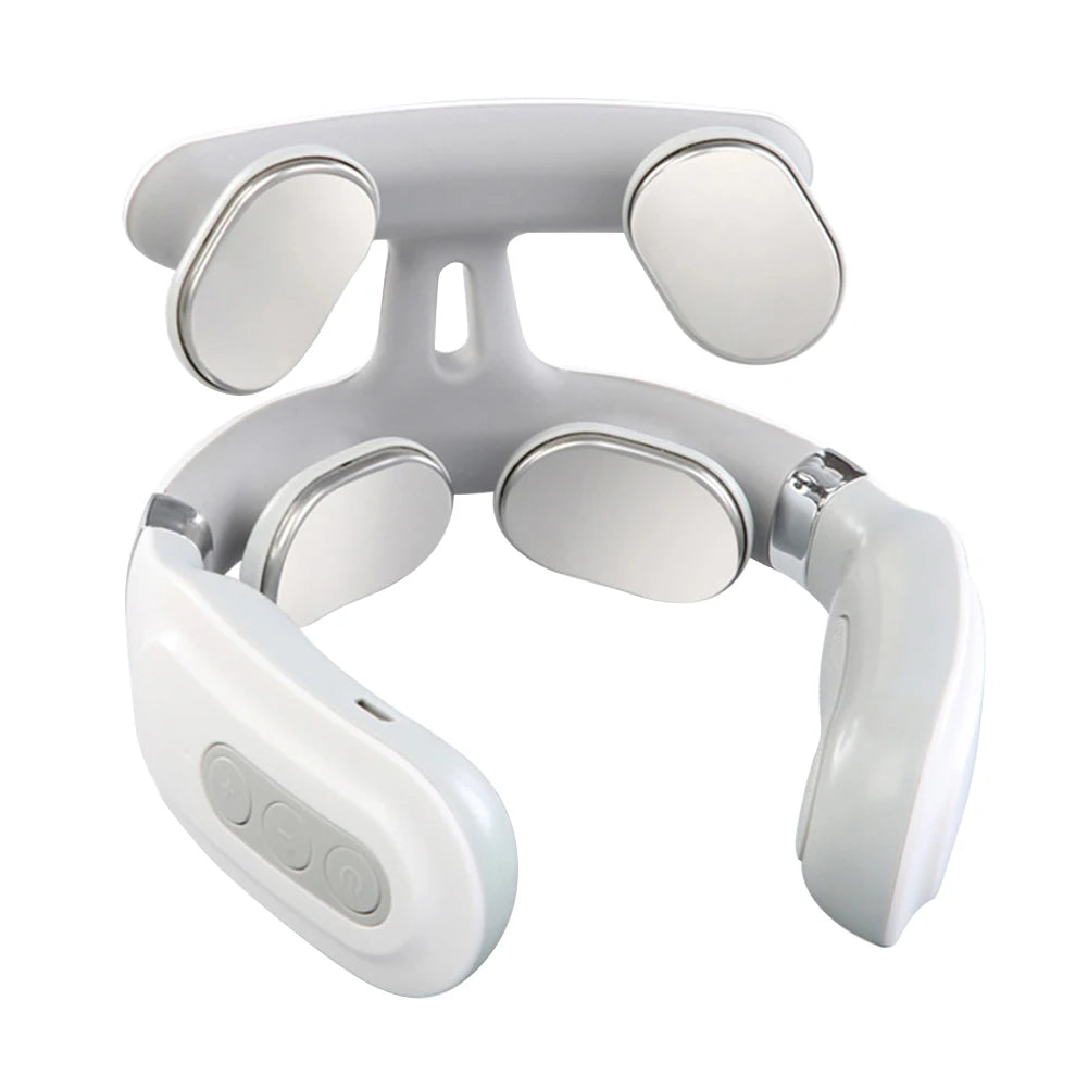 Portable 4 Head Back Massager USB Rechargeable Device