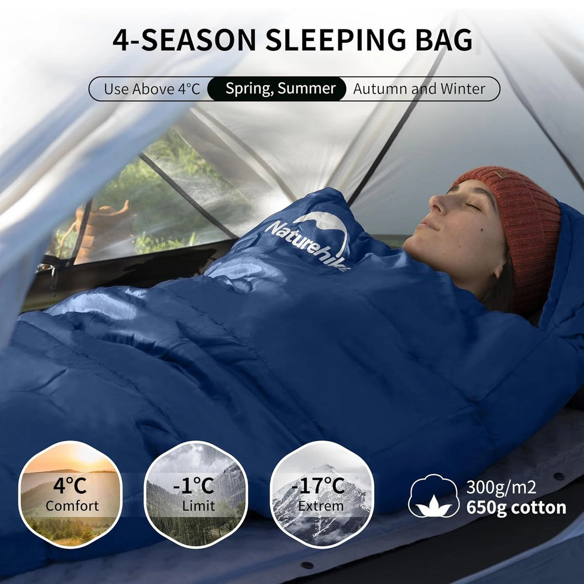 Naturehike Ultra Winter Mummy Sleeping Bag For Adults MJ300 MJ600