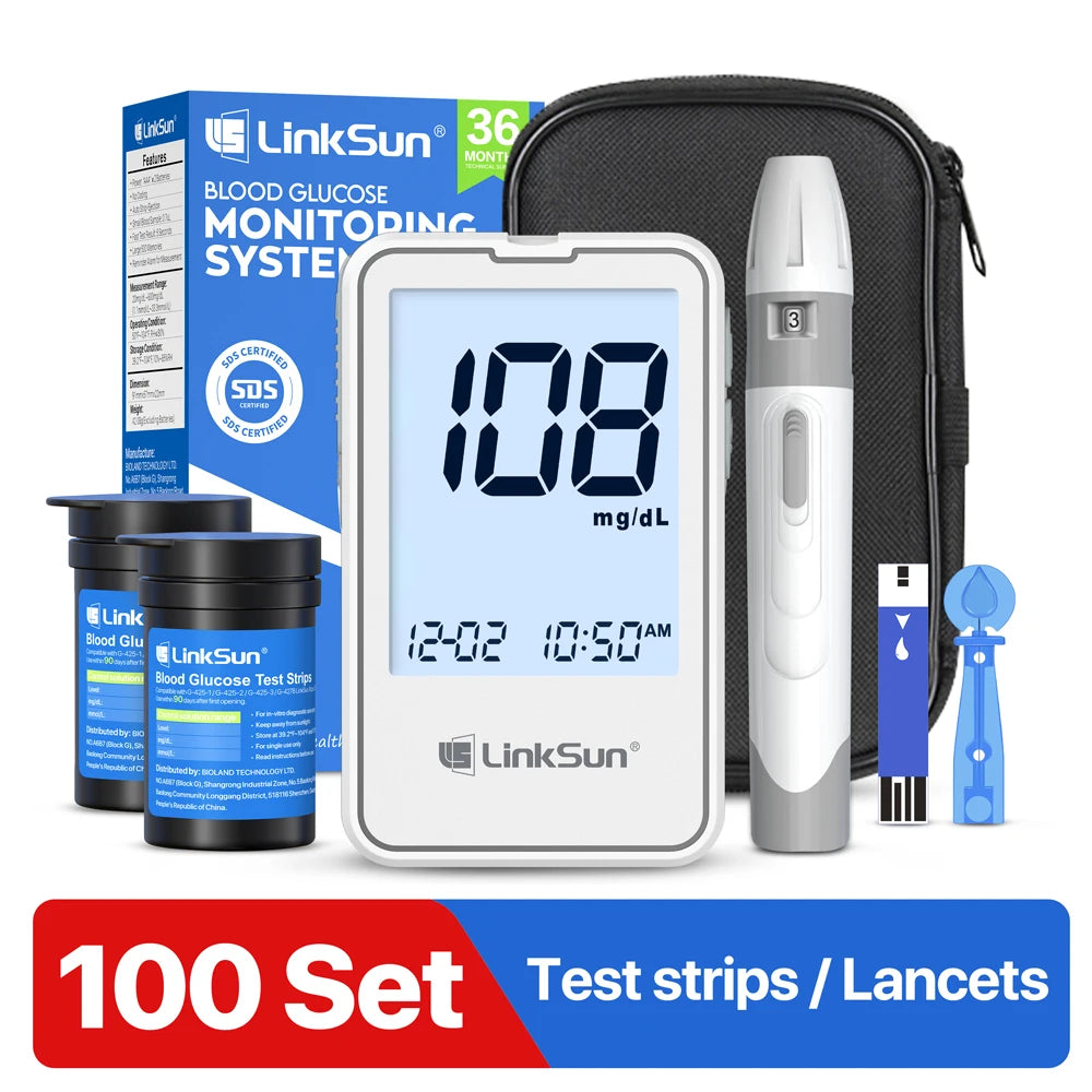 Linksun Blood Glucose Monitor G425 50 Strips Lancing Device