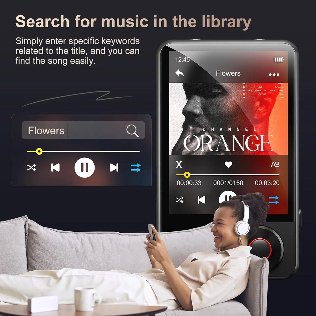 Mechen Bluetooth 5.3 MP3 Player Portable Touchscreen Speakers For Car