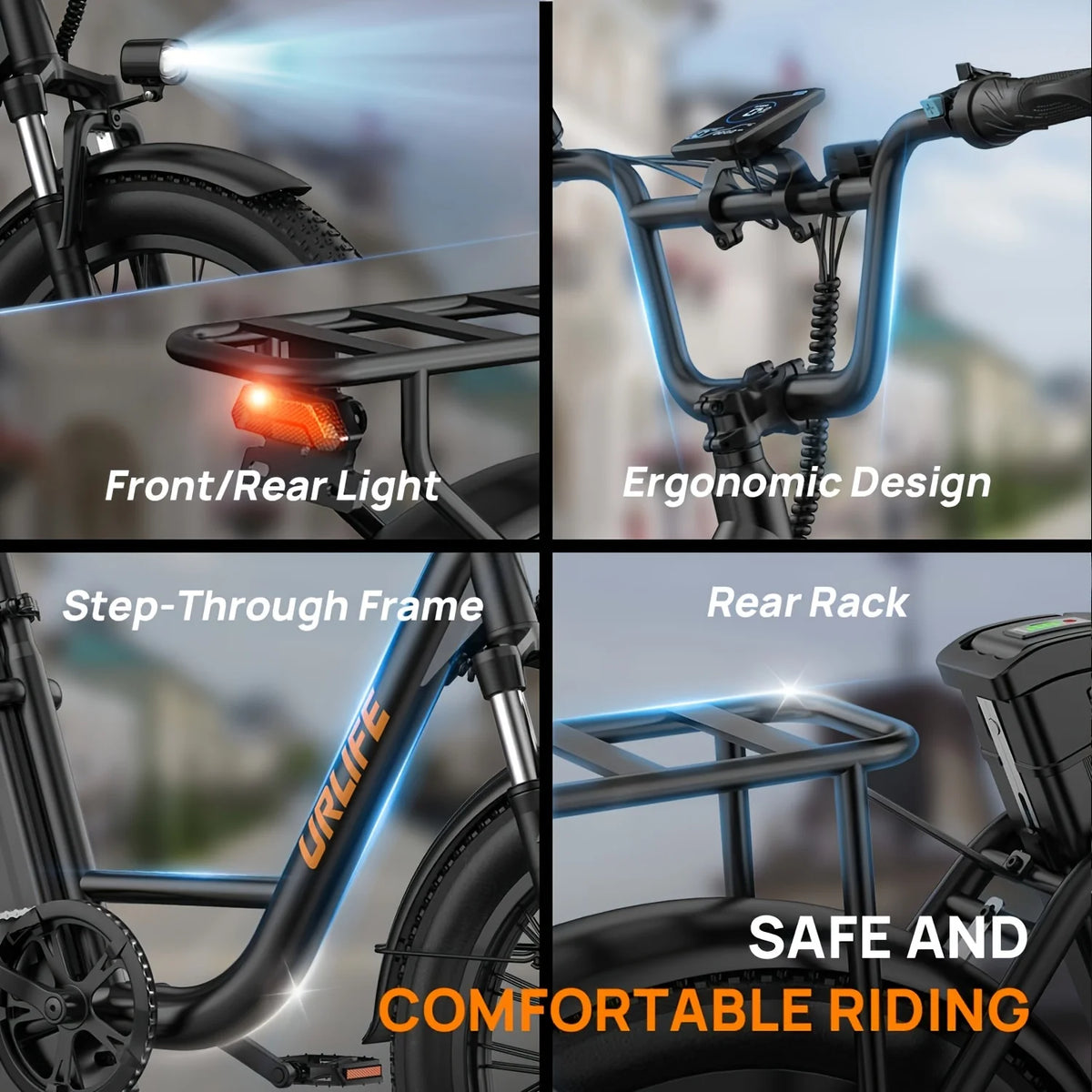 URLIFE 1000W E20 Electric Bike With Removable Battery
