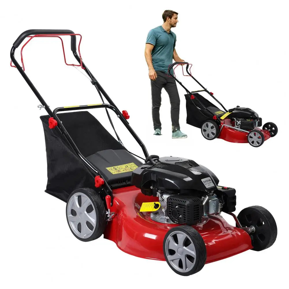 Self Propelled 141cc 4-Stroke Petrol Lawn Mower With Big Wheels