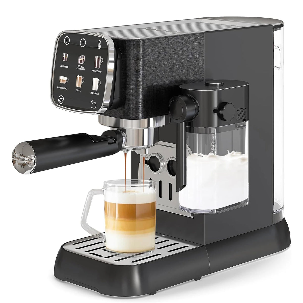 Acekool Fully Automatic Espresso Machine 20 Bar With Touchscreen Frother