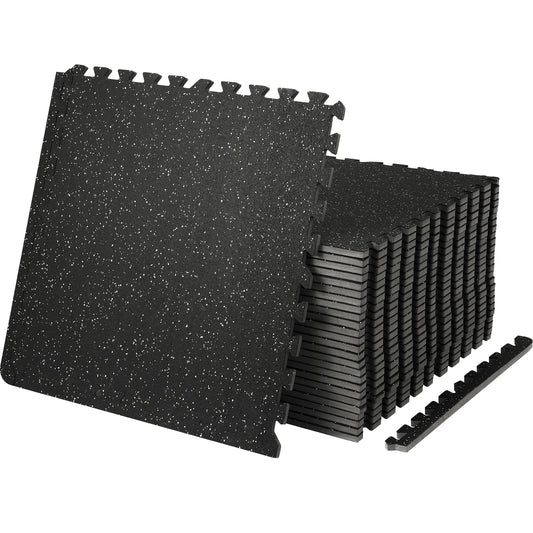 SucceBuy EVA Foam Rubber Top Interlocking Exercise Floor Mats