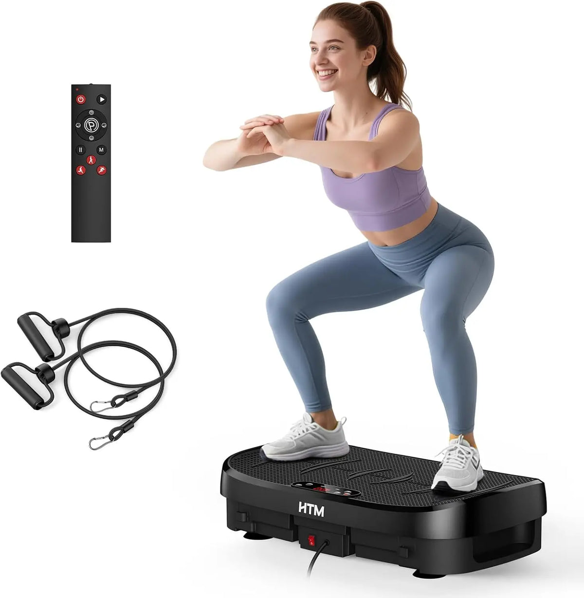HTM Vibration Plate Exerciser For Whole Body Fat Burn Home Gym