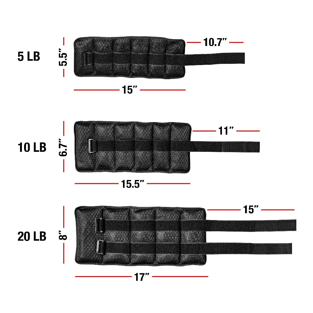 Adjustable Wrist And Ankle Weights 5lb Pair For Training