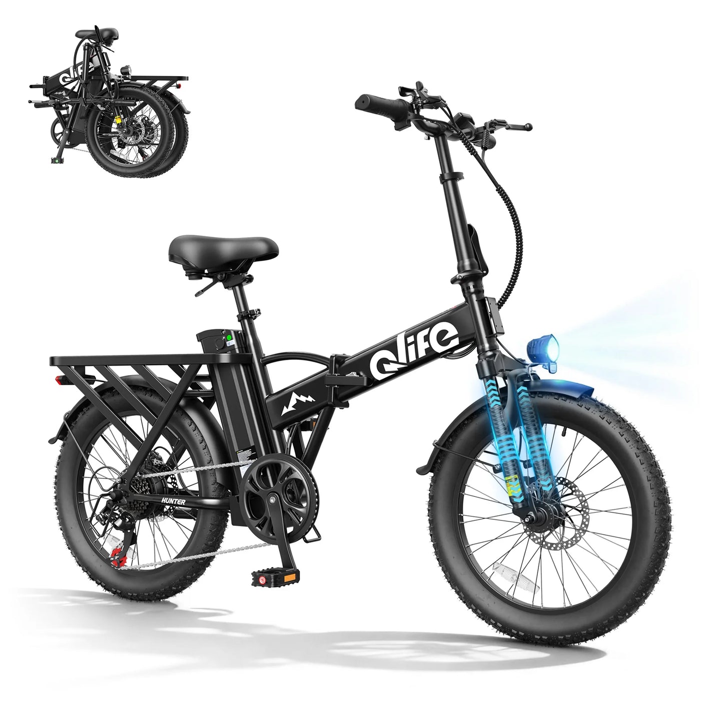 Qlife Hunter 1200W Fat Tire Foldable Electric Bike